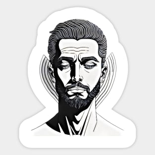 relaxing man Sticker